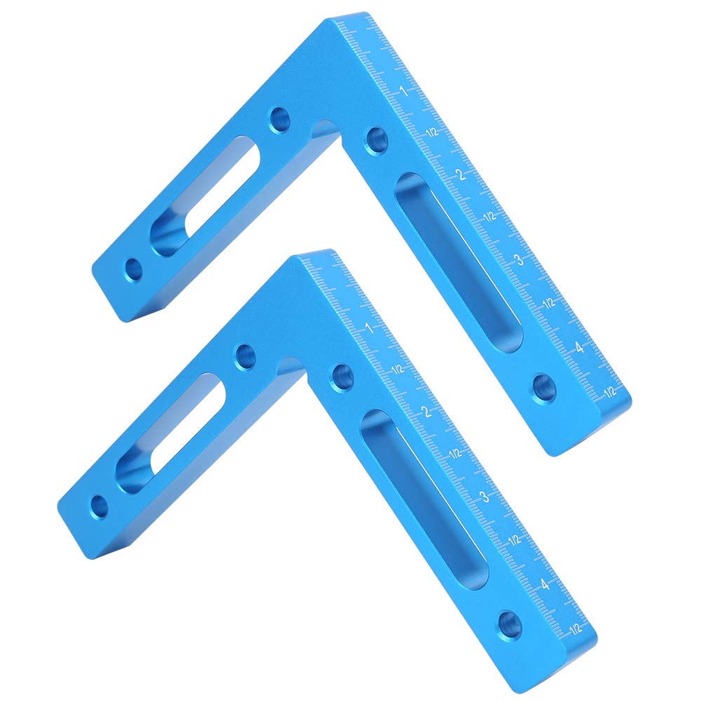 2Pcs 90 Degree Positioning Squares Right Angle Clamp for Woodworking Carpenter Tools,Aluminum Alloy