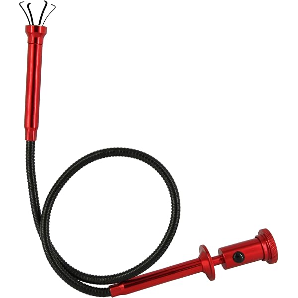 LED Claw & Magnetic Pick Up Tool – 62cm Flexible Grabber With Light For Retrieving Metal And Small Objects