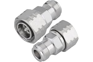 RFetomax 4.3/10 Mini DIN Male to N Female Jack Adapter, 2 Pack