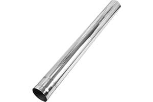 Motoforti 4.5" OD Straight Tubing DIY Custom Mandrel Exhaust Tube Pipe 48" Length T304 Stainless Steel Universal Fit Piping S