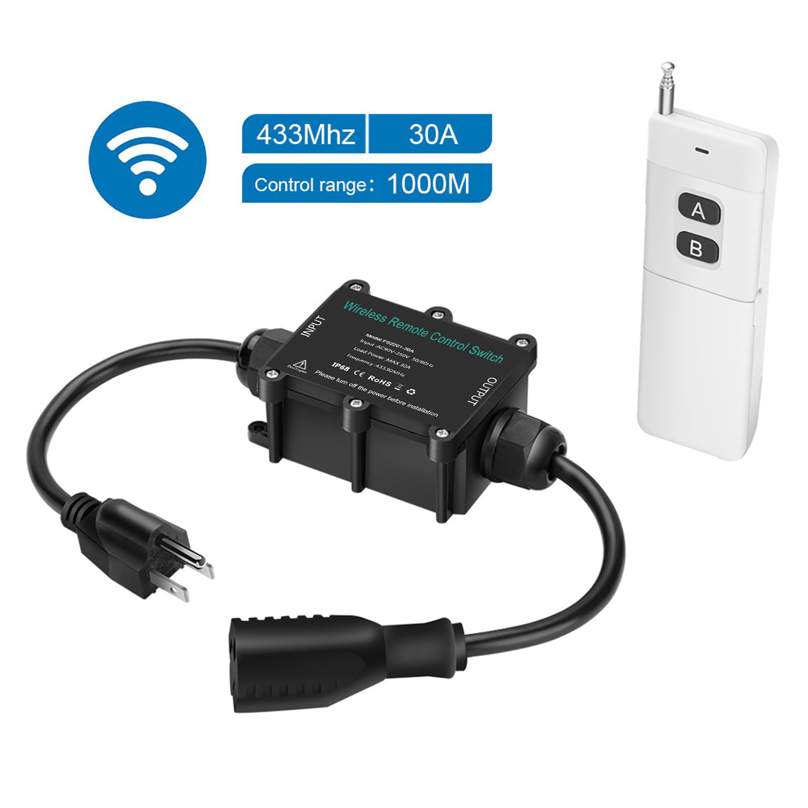Mua CHAOSEND AC110V Waterproof Box Power Switch, Waterproof Electrical ...