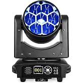 BETOPPER Moving Head Light 7x40W RGBW Beam/Wash/Zoom/CTO Effect Bee Eye LED Stage Lighting Spot Lights with Sound Activated for DJs, Bars, Christmas, and Home Party Lighting,1Pack