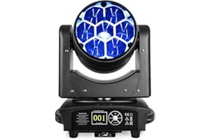 BETOPPER Moving Head Light 7x40W RGBW Beam/Wash/Zoom/CTO Effect Bee Eye LED Stage Lighting Spot Lights with Sound Activated for DJs, Bars, Christmas, and Home Party Lighting,1 Pack