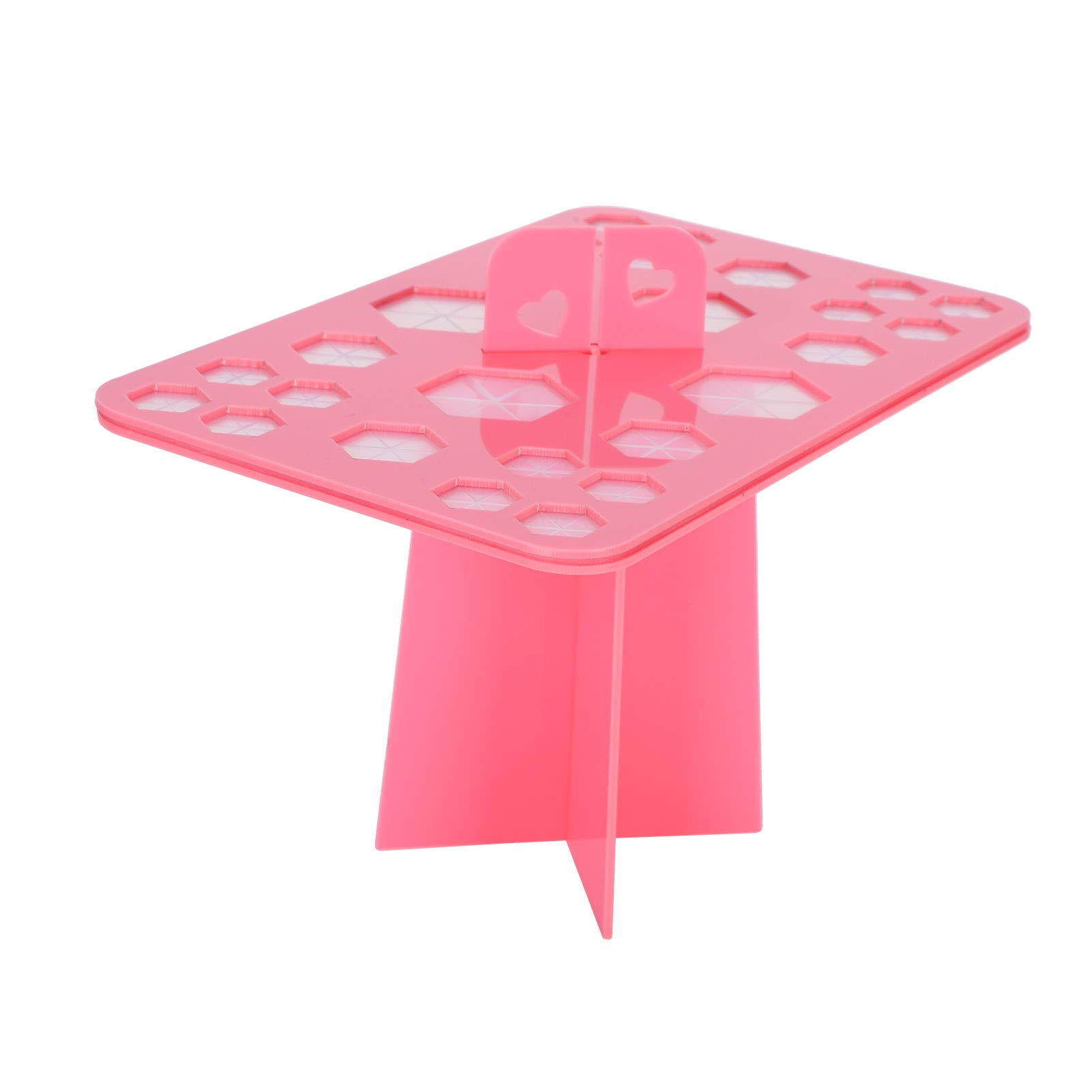 26 Holes Makeup Brush Drying Rack Brushes Dryer Acrylic Brush Holder for Makeup Artist Acrylic Nail Brushes Paintbrushes Makeup Lovers Pink