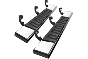 CLIMWA Regular Running Boards Compatible with 2007-2018 Chevy Silverado/Gmc Sierra 1500 ; 2007-2019 2500/3500 Regular/Standard/Single Cab 6 Inch Side Steps Nerf Bars Stainless Steel