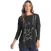 Jess & Jane Women's Mineral Washed Cotton Dolman Sleeve Cotton Tunic