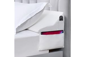 Selectico King Size Bed Wedge Pillow for Headboard, Mattress Wedge Gap Filler for Better Sleep Height, Triangle Pillow Wedge Filling 0-5" Headboard Gap(76"x10"x6") White