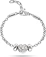 Bracciale Morellato Collezione Drops SCZ169 – Catenina Rolò In Acciaio Inox Con Charm A Cuore Di Cristalli Bianchi – Gioiello Regalo Personalizzabile, Lunghezza 17+3 Cm - 3
