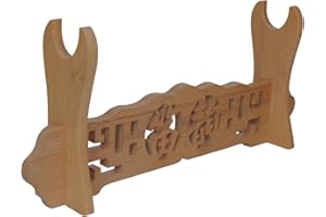 YCXYQ Brown - 1 Layer Bamboo Flute Display Stand Flute Stand Musical Instrument display Rack Xiao Bawu Display Stand Sword Stand Samurai Sword Stand Bamboo Seat Nanzhu Rack