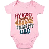 listery Aunt Cool Than Dad Baby Boy Clothes infant Unisex Funny Baby Girl Baby Bodysuit 0-12 months
