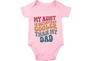 listery Aunt Cool Than Dad Baby Boy Clothes infant Unisex Funny Baby Girl Baby Bodysuit 0-12 months