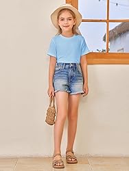 Girls Short Sleeve T Shirts Kids Summer Tops