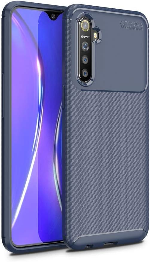 HERCNCase Compatible with Realme XT/Realme X2 6.4",Ultra Slim Soft TPU Silicon Rubber Case Protective Back Case Cover for Realme XT/Realme X2 Smartphone (Blue)