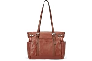 CLUCI Laptop Totes for Women Genuine Leather Briefcase Large Ladies Shoulder Bag Work Handbags 15.6 Inch Computer