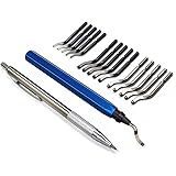 Deburring Tool Kit Set YUFUTOL 15 pcs HSS Blades with A Swivel Handle and A Pointed Tiles Cutter Pen Removing Burr for Metal