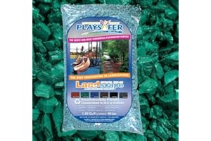 Playsafer Green Rubber Mulch 77 Cu. Ft. - 2000 Lbs. Pallet - 50 Bags