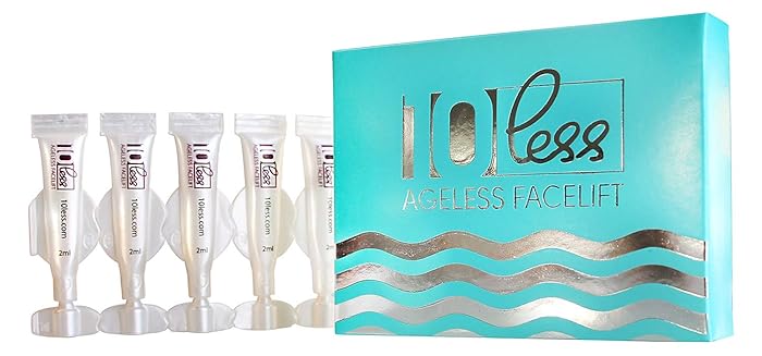 Anti Aging 10 Less Ageless Facelift -Look 10 Years Younger in 5 Minutes-Hyaluronic Acid And Stem Cells- Instantly Cream Under Eye Bags Treatment, Dark Circles, Wrinkles, Puffiness.