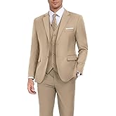 Men's Suit Slim Fit 3 Piece Wedding Dress Tux Suit Set Two Buttons Business Suits Blazer Jacket Vest Pants with Tie