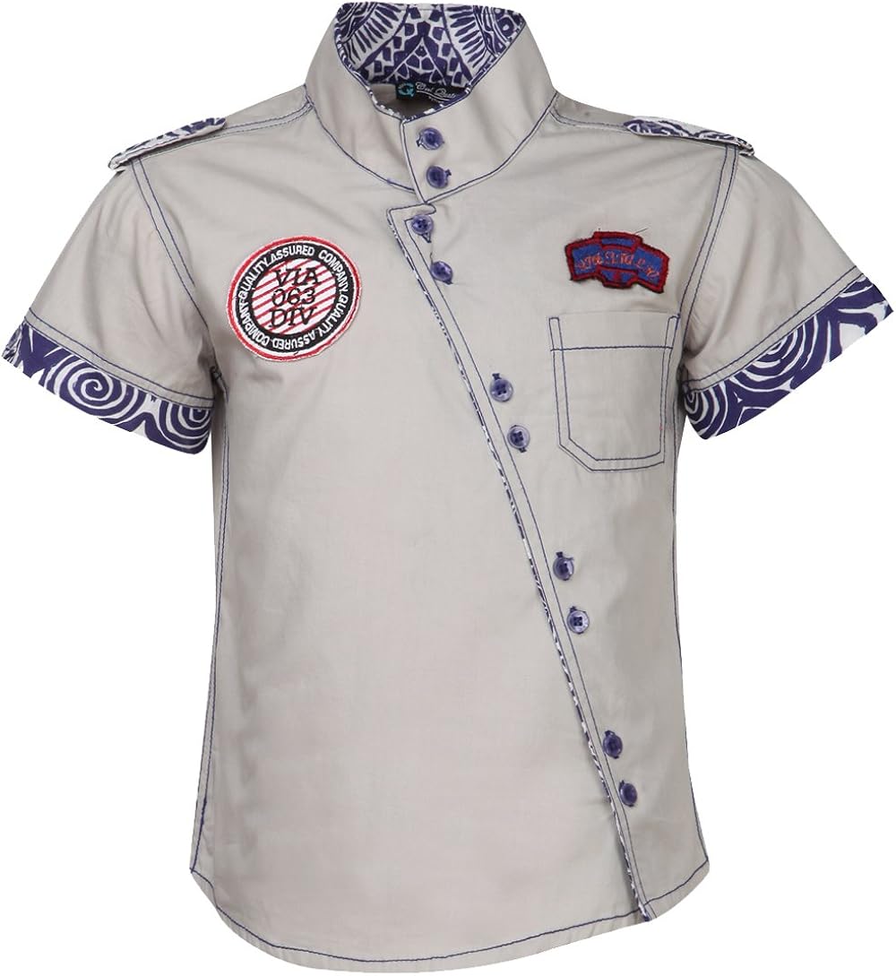 Amazon.com: Print Details Chinese Collar Shirt: Clothing
