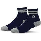 For Bare Feet NCAA PENN STATE NITTANY LIONS Cozy Two Stripe Quarter Sock Team Color OSFM