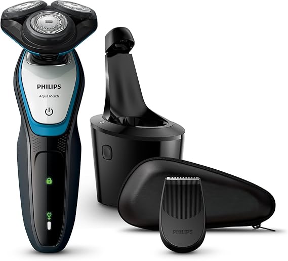 Philips Series 5000 Wet & Dry Electric Shaver with Clean & Charge Station for Men (UK 2Pin