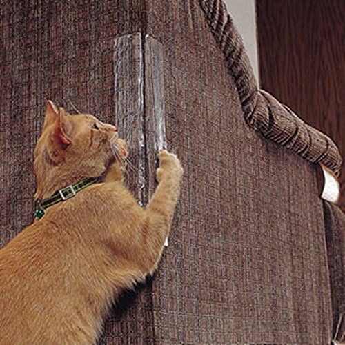 gomaomi Pack of 2 Self-Adhesive Furniture Couch Guard No Pins Needed For Cat Scratching or Clawing Furniture Protector Best For UPHOLSTERY, LEATHER, CHAIRS, RECLINER, WOOD.
