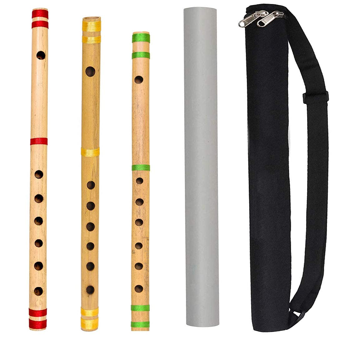 Famous Flute Combo A, G and C Natural Bamboo Bansuri Amazon.in