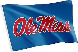 Desert Cactus University of Mississippi Flag Rebels Ole Miss U of M Banners 100% Polyester Indoor Outdoor 3x5 feet Flags (Design J)