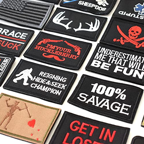 GYGYL 20Pcs Tactical Flag Patch, Hook Fastener American Military Patches Set for Tactical Caps, Bags, Backpacks, Tactical Vest, Military Uniforms