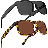 MAXJULI Polarized Sunglasses for Men and Women,UV Protection Rectangular Sun Glasses 8806