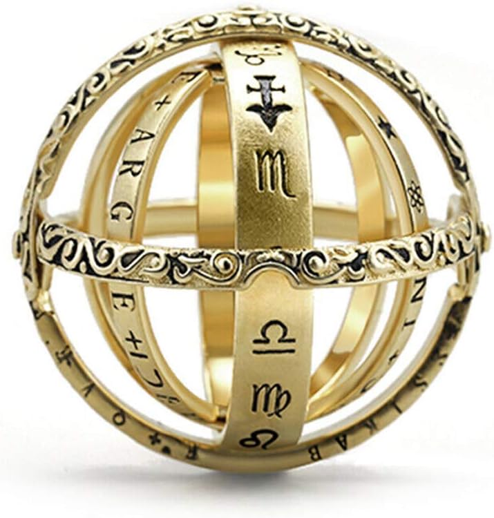 chengJellyLibrary Astronomical Sphere Fingerring, Cosmic Finger Ring For Couple Lover Jewelry Gifts