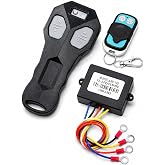 HiBuyer 12V 24V Wireless Winch Remote Control Kit,Universal 5 Wire Controller Wireless Remote Control Switch Receiver Kit for Truck, ATV and SUV Winch Wireless System