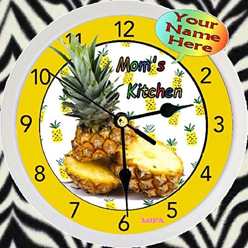 Personalized Pineapple Kitchen Wall Clock (9" dia)
