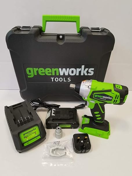 Greenworks Tools 24 V Akku-Schlag 1/4 – inkl. 2 Ah Akku und Ladegerät