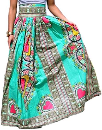 BabyYoungWomen High Waist African Dashiki Print Fashion Accordion Pleated Skirt Pattern1 XXS
