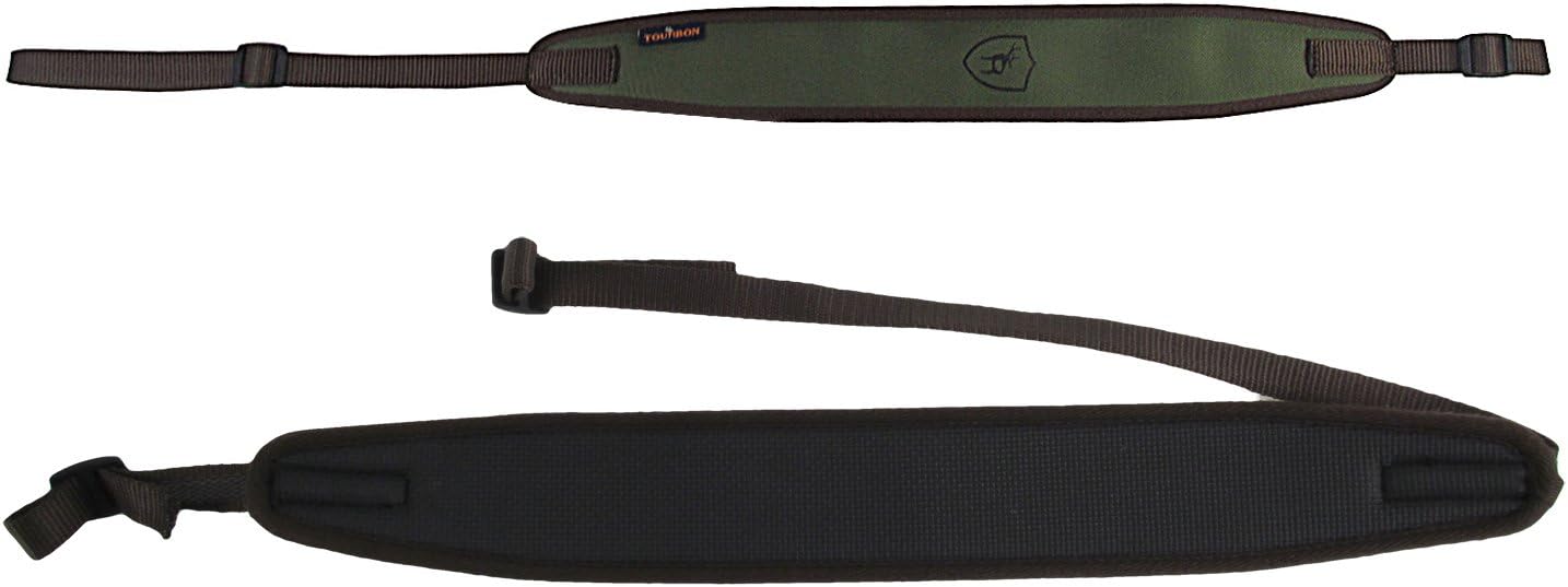 TOURBON Non-slip Rifle Gun Sling Hunting 1680D Neoprene Padded Adjustable Gun Straps - Green … (With Swivels) - Image 4