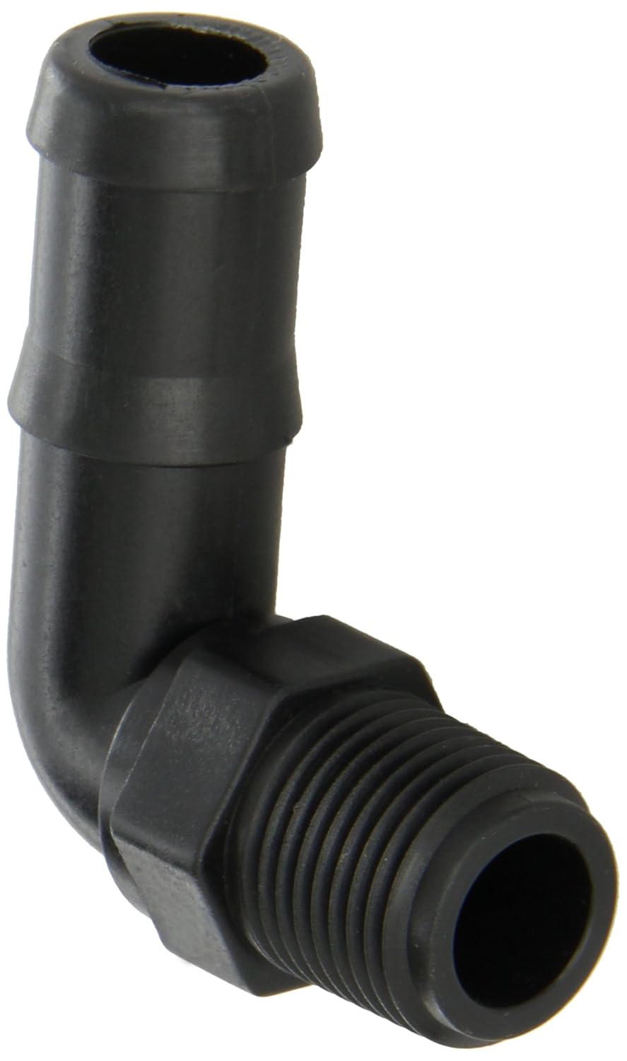 Banjo HB050/075-90 Polypropylene Hose Fitting, 90 Degree Elbow, 1/2" NPT Male x 3/4" Barbed