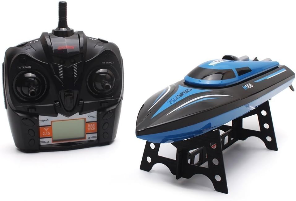 KINGBOT HY801 2.4GHz High Speed RC Racing Remote Control Boat for Lake/Pool/Pond(Only Works in Water), Red, HY801rc