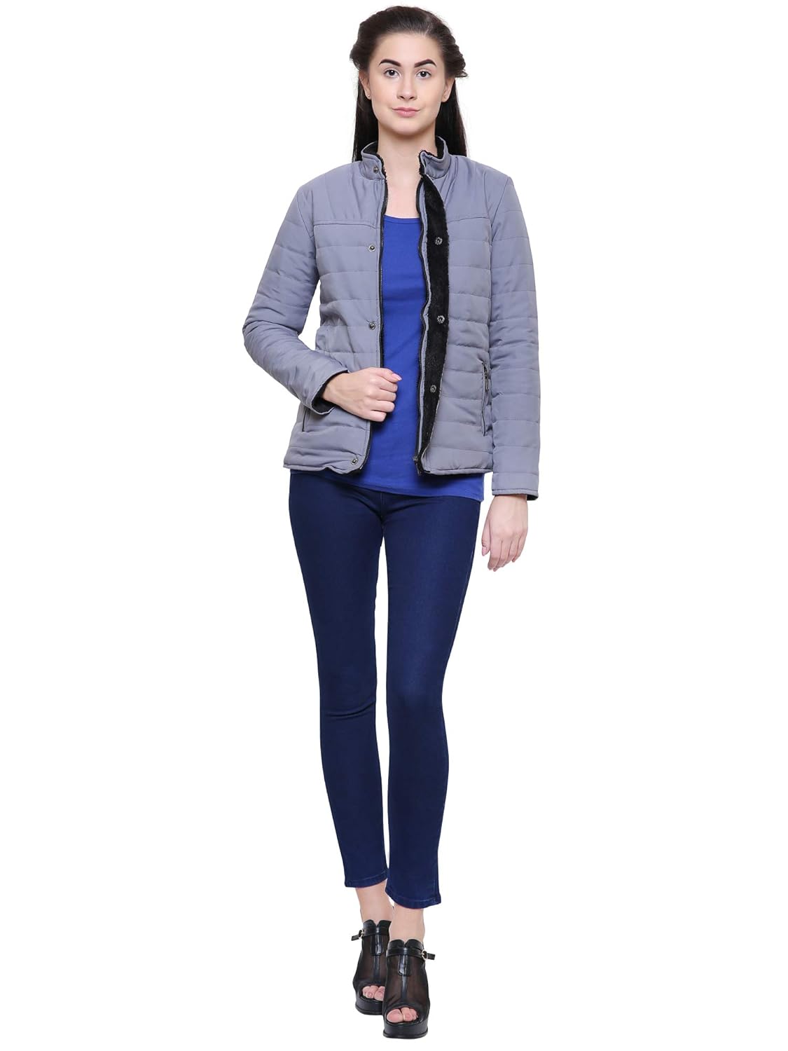 mizago women's long sleeves blended bomber jacket