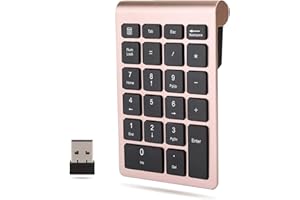 22 Keys Number Pads, Numeric Keypad Portable 2.4 GHz Number Keyboard Financial Accounting Number Keyboard for Laptop, PC, Des