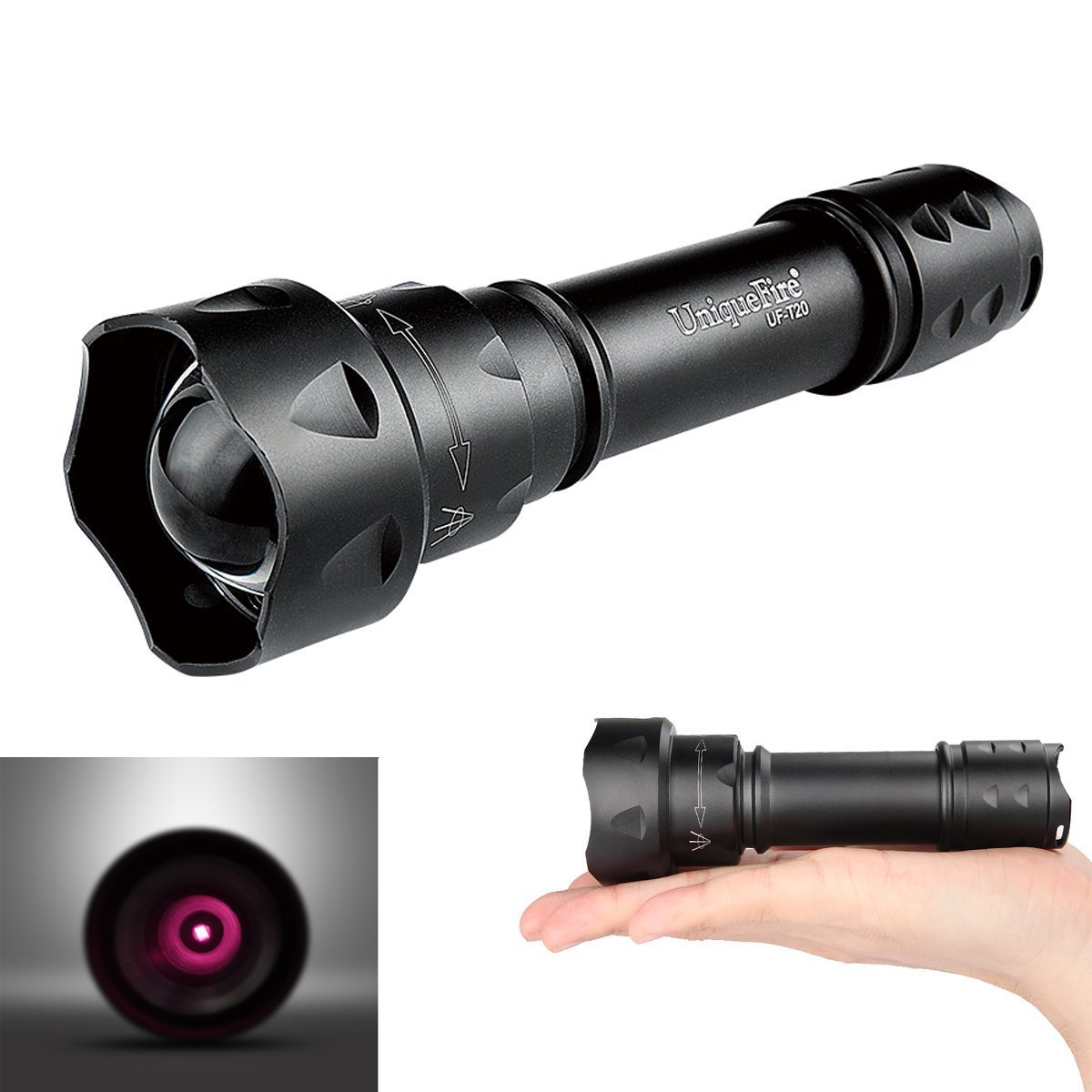 WINDFIRE T20 IR 38mm Lens Infrared Light Night Vision Flashlight Torch