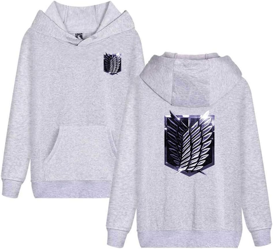 Attack On Titan Survey Corps Logo Pullover Hooded Sweatshirt Jacket Coats with Pocket Long Sleeve