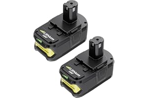Hastia 18 Volt 8000mAh Lithium-Ion Battery Replacement for Ryobi 18V Battery 8.0Ah Compatible with Ryobi 18V Tools and Chargers 2-Pack
