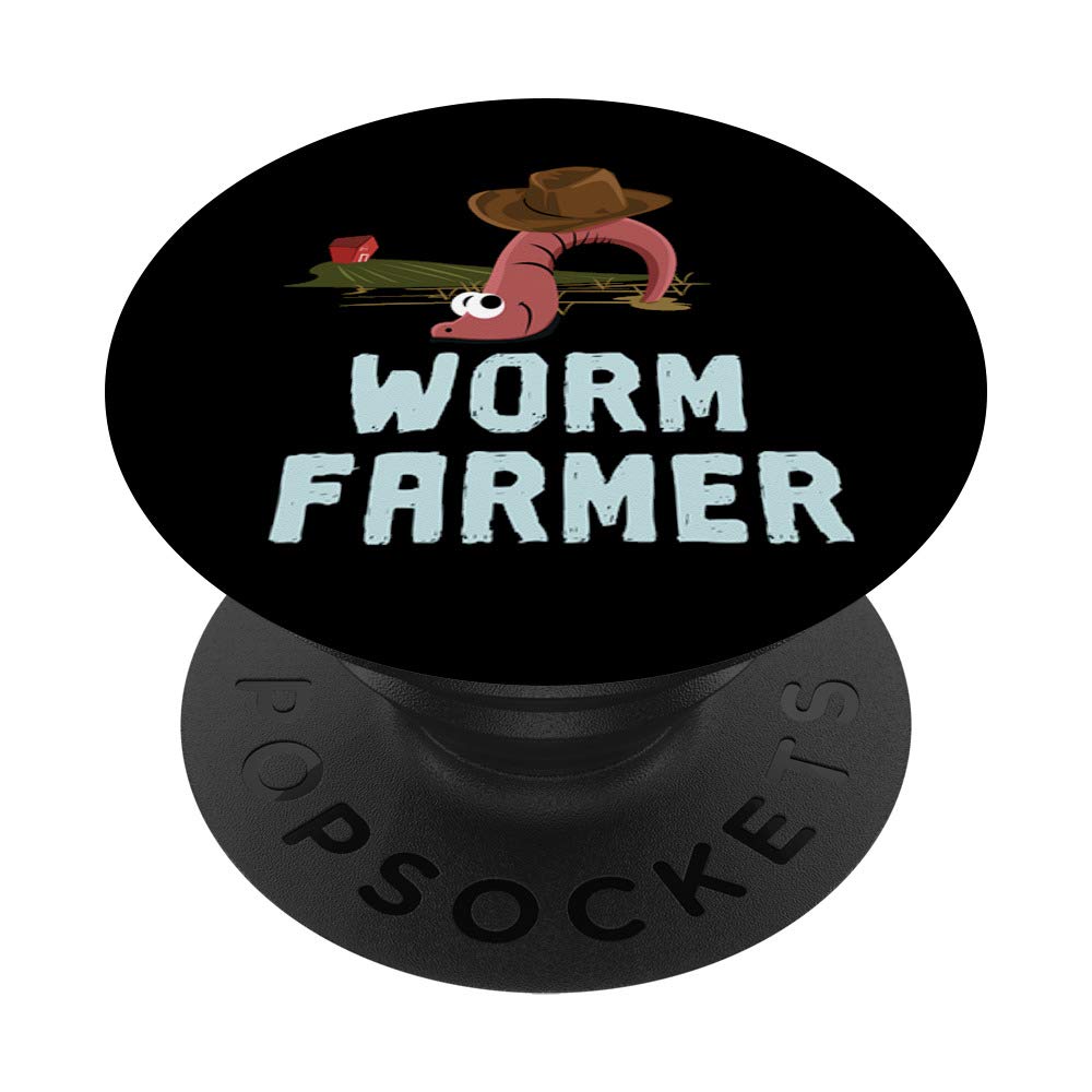 Worm Farmer Vermiculture Gardening Farming Compost PopSockets Grip and Stand for Phones and Tablets