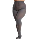 Frola Plus Size Tights for Women Semi Opaque Control Top High Waist Stockings 60 Denier Women's Pantyhose 2X 3X 4X 5X