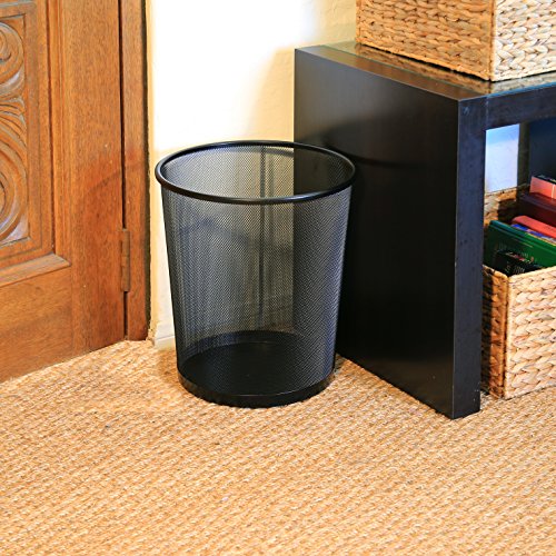Seville Classics Small Cylinder Trash Can for Home or Office, 6 Gallon