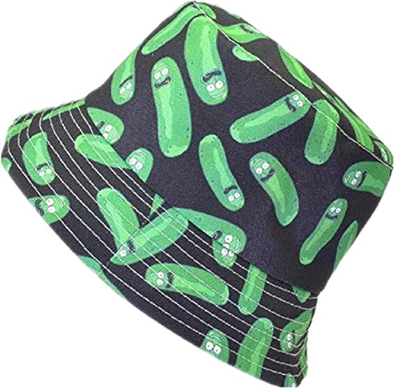 LIANGM Pickle Rick Cotton Rick and Morty Bucket hat Rick Fisherman Hat