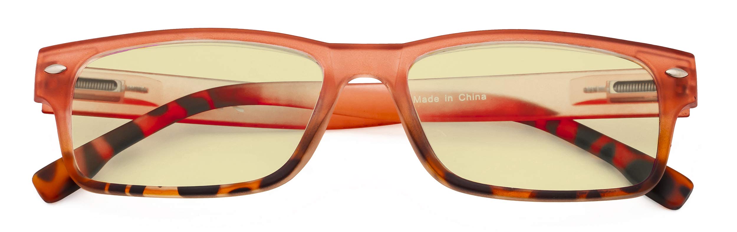 CessBlu Ladies Design Blue Light Blocking Glasses for Reading Computer Screen Anti UV Rays Glare Eyeglasses for Women(Red)+2.5