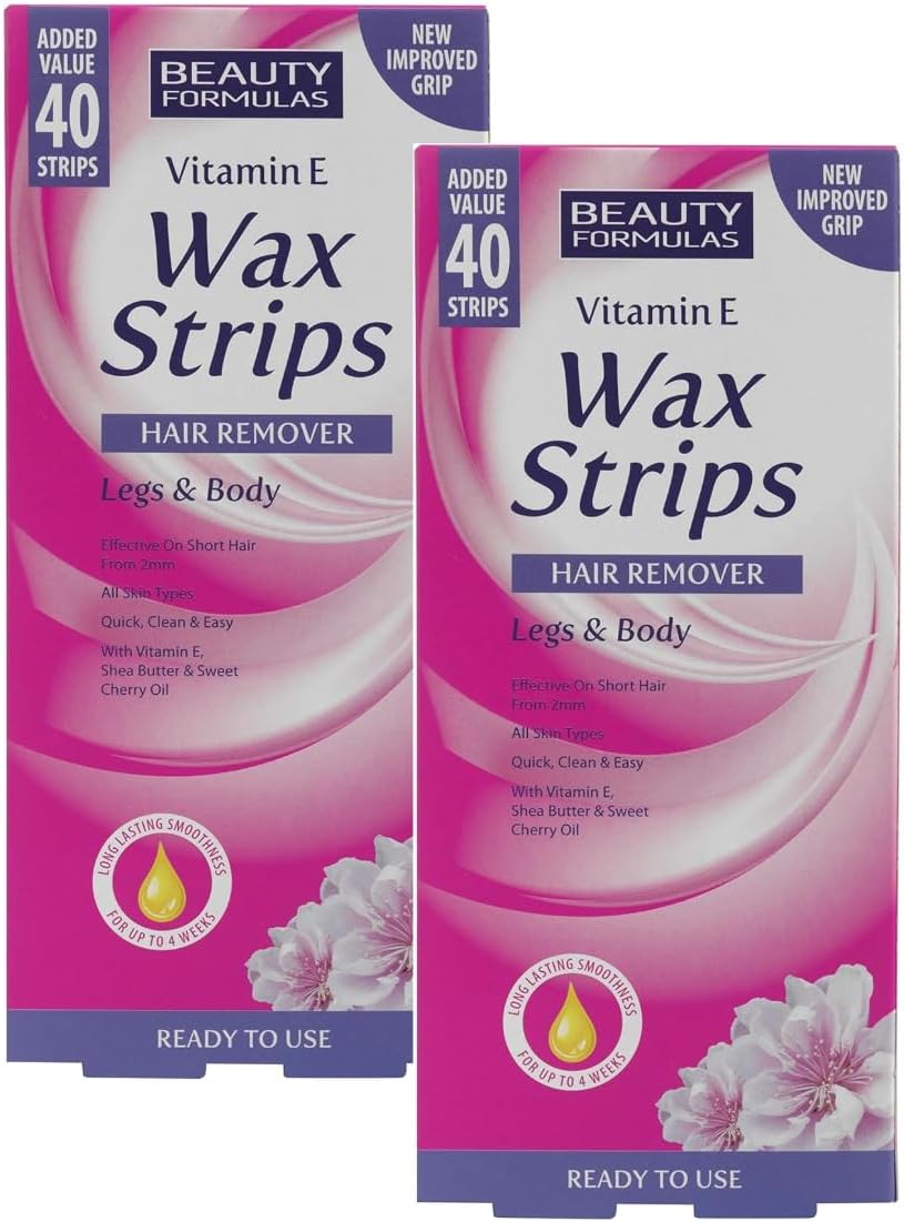 Beauty Formulas Vitamin E Cold Wax Strips 40s Pack of 2 – 80 Strips