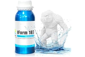 YOUSU iForm 183 Water-Washable Low Odor LCD 3D Printer Resin UV-Curing 405nm 3D Resin Suitable for Mono Screen and RGB Screen High Resolution 3D Printing Liquid Snow White Color 500g